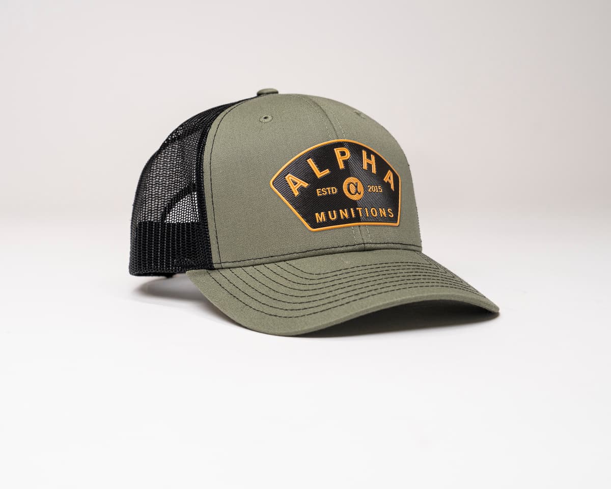 Alpha Logo Trucker Hat - LODEN/BLACK